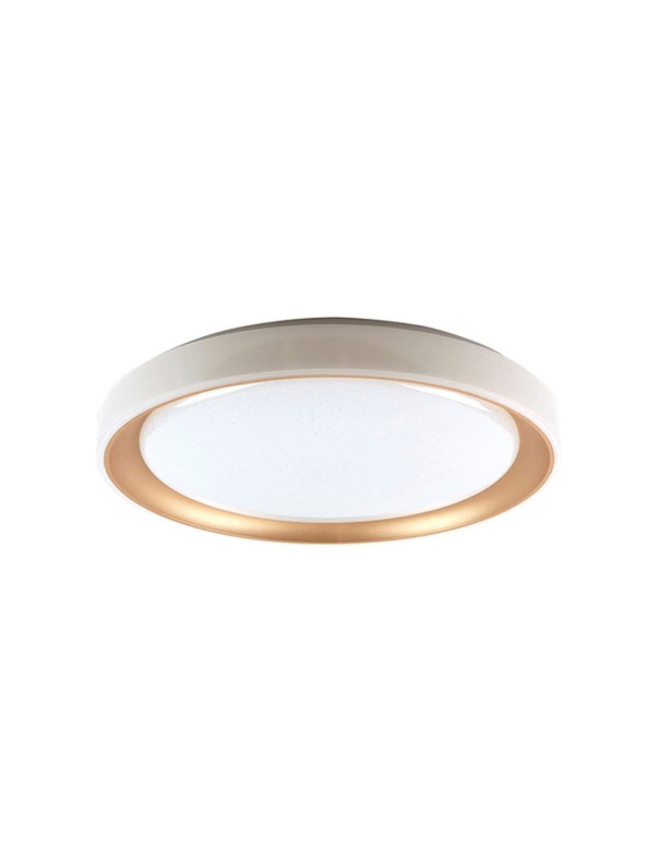 Plafón de Techo Led Aro Blanco Interior Oro