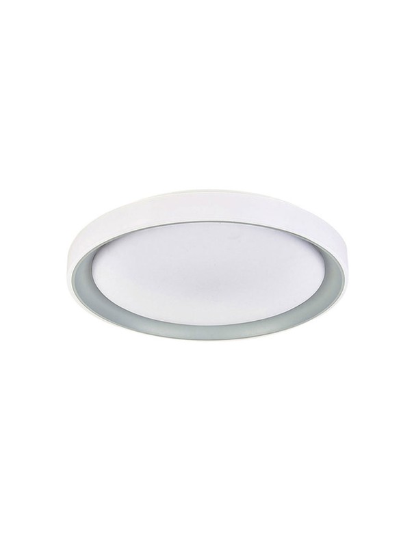 Plafón de Techo Led Blanco Aro Interior Plata