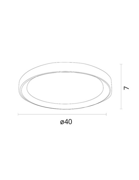 Plafón de Techo Led Aro Blanco Entero