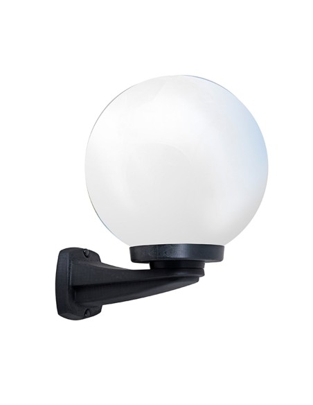 Aplique Exterior Negro Globo 25 CM PMMA