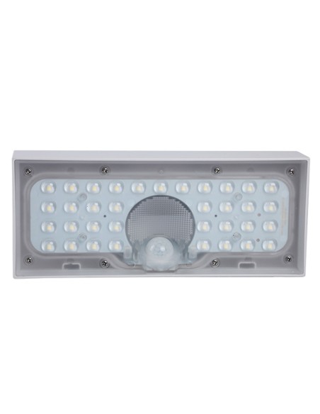 Aplique Exterior Sensor, Placa Solar y Bateria Blanco
