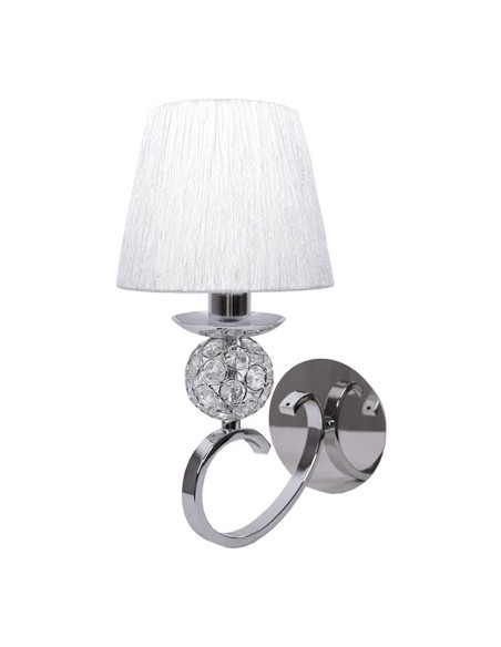 Aplique cromo con bolas de cristal