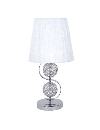 Lámpara sobremesa cromo con copens