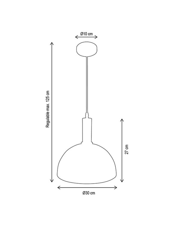 Lámpara Colgante Metal de 30 Lila