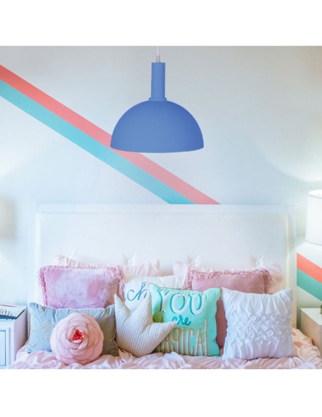 Lámpara Colgante Metal de 30 Azul