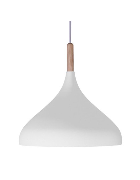 Lámpara de Techo Metal y Madera de 30 Blanco