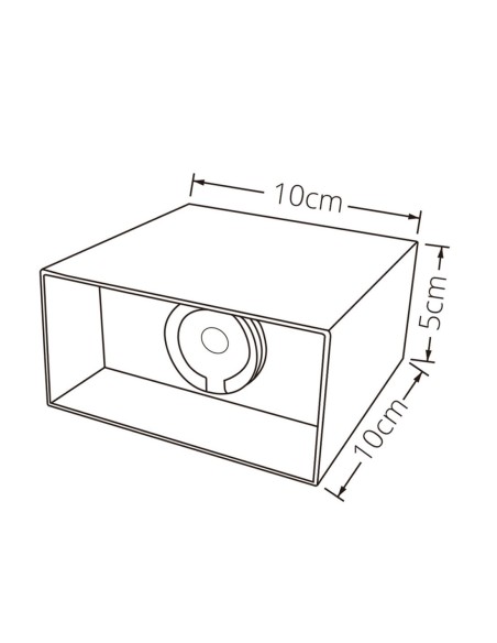 Medio Aplique de Pared Luz 2 Sentidos 4000K