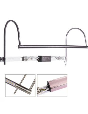 Aplique cuadro led acabado níquel