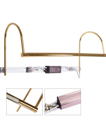 Aplique iluminacuadros dorado brillo