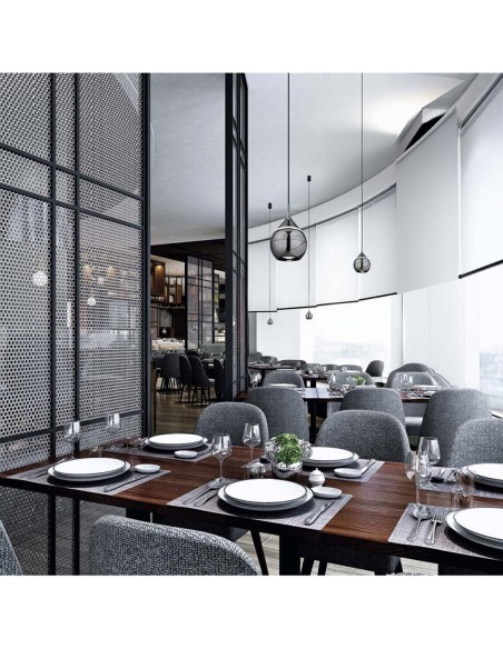 Drop lámpara de techo negro perla de Mantra