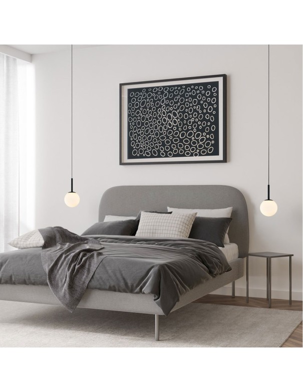 Lámpara negra bola opal negra Mantra