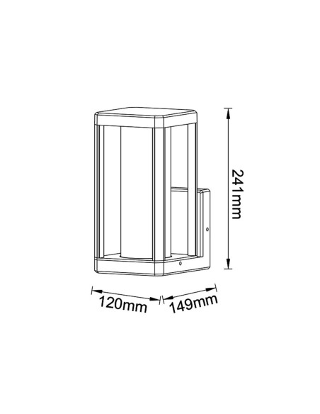 Nevada Aplique Exterior Mantra Gris Oscuro