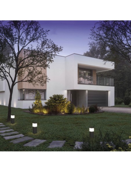 Chicago Lámpara Sobremuro Blanca Exterior Mantra