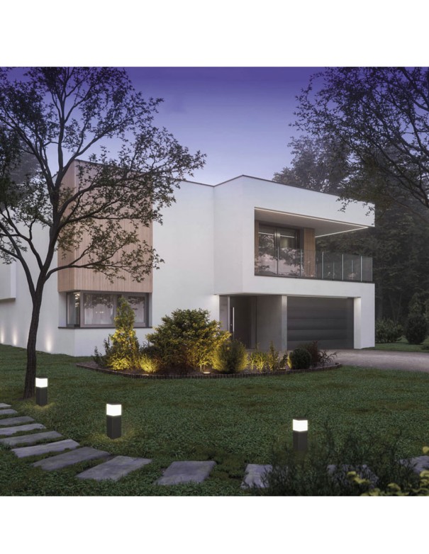 Chicago Lámpara Sobremuro Gris...