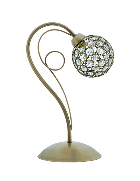 Lámparas Modernas Mesilla Tulipa Cristal Engarzado