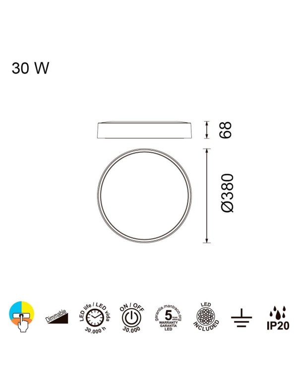 Cumbucu Plafón Madera de Mantra