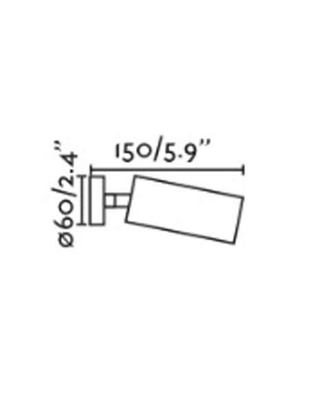 Foco Basculante y Orientable Terracota