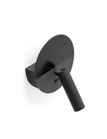 Aplique negro con USB y estanteria