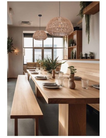 Lámpara fibra natural