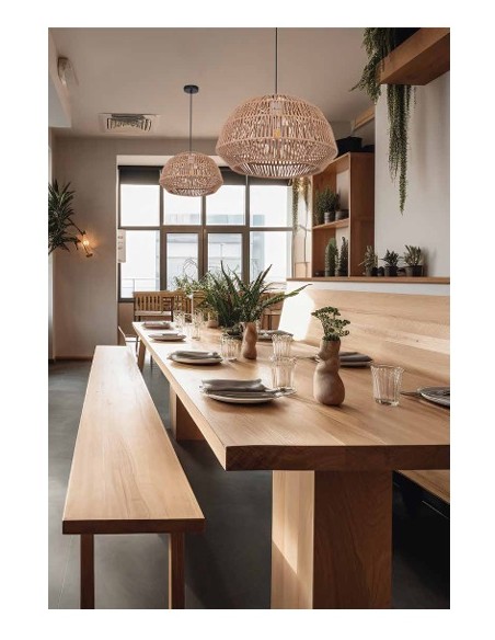 Lámpara fibra natural