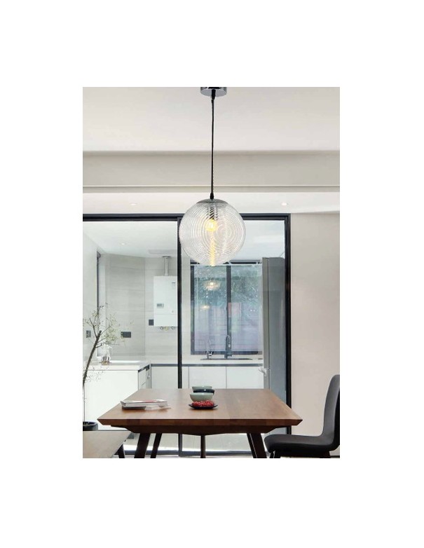 Lámpara bola cristal transparente