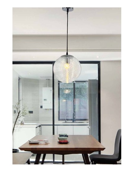 Lámpara bola cristal transparente