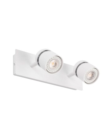 Regleta de 2 luces blanco orientable