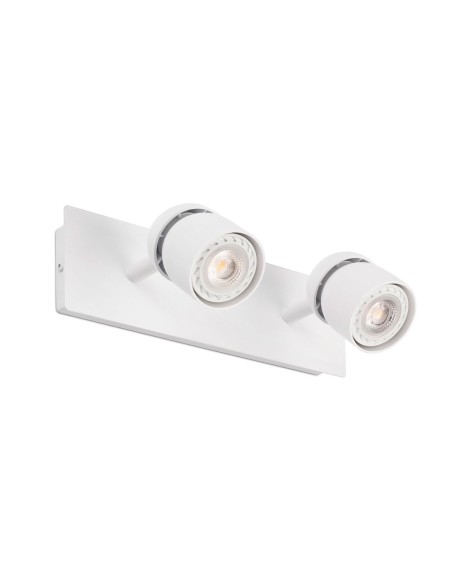 Regleta de 2 luces blanco orientable