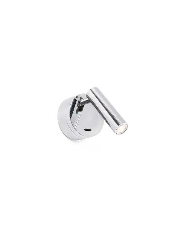 Foco cromo led con interruptor
