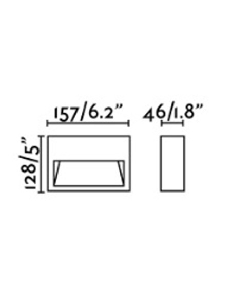 Aplique Gris con Haz de Luz en Parte Inferior