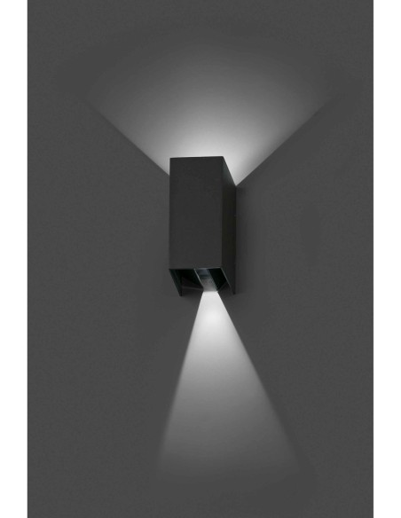 Aplique Luz Doble Exterior Gris Oscuro 3000K
