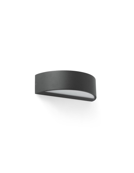 Aplique ovalado led gris