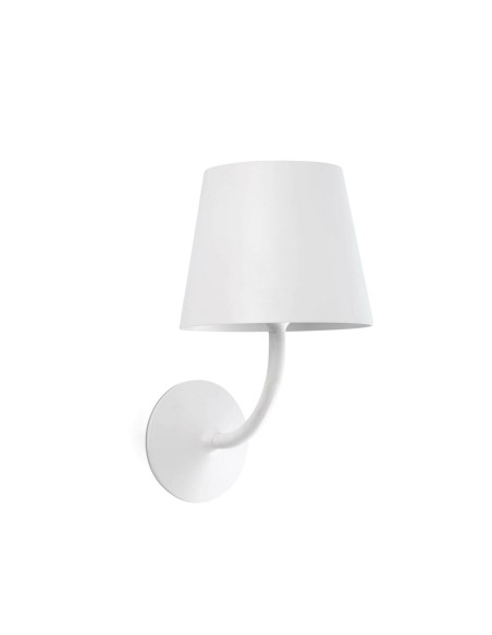 Aplique exterior blanco con pantalla de PC