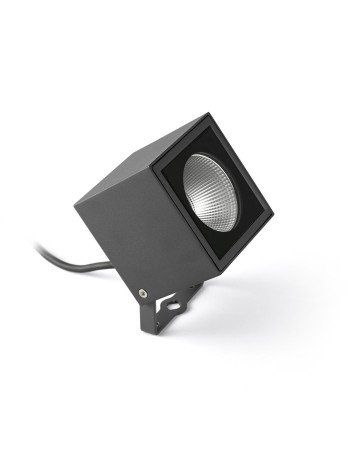 Proyector exterior cuadrado gris oscuro