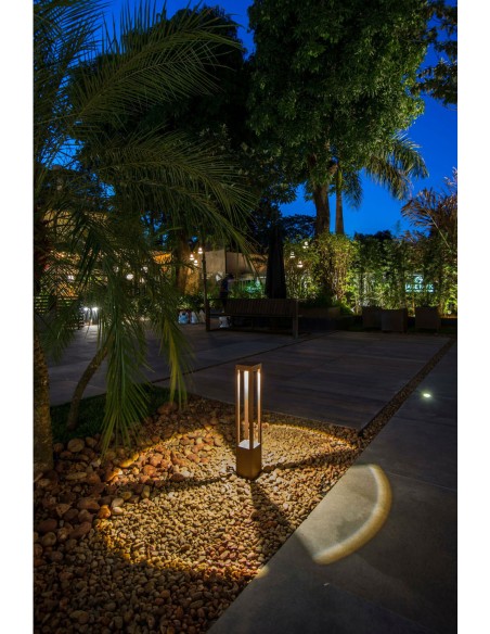 Baliza Baja Exterior Gris 4 Caras