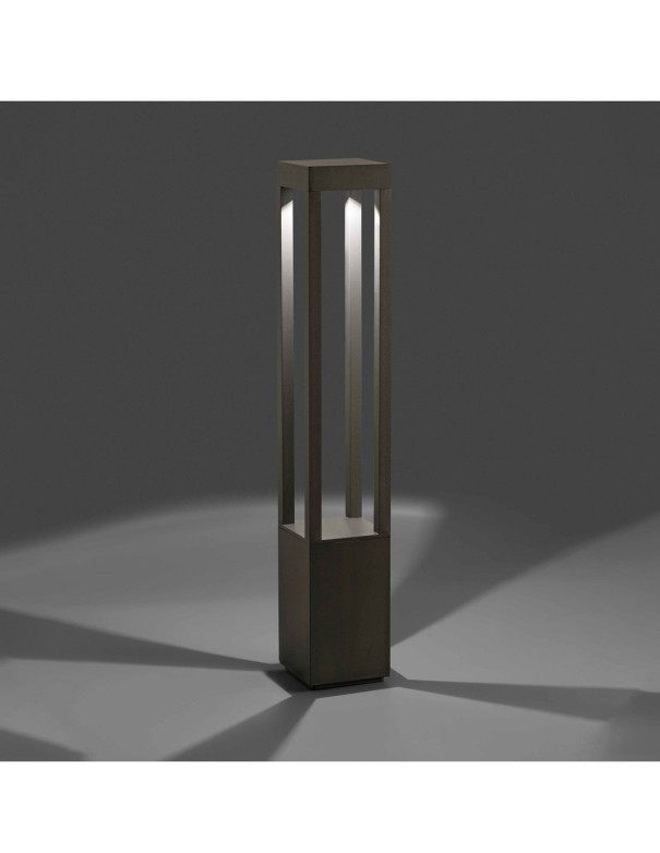 Baliza Alta Exterior Gris 4 Caras