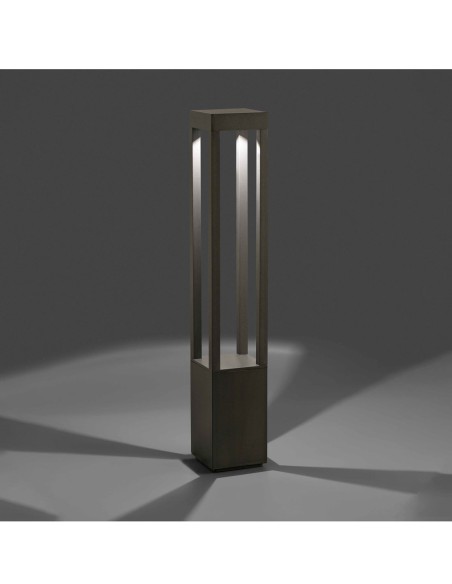 Baliza Alta Exterior Gris 4 Caras