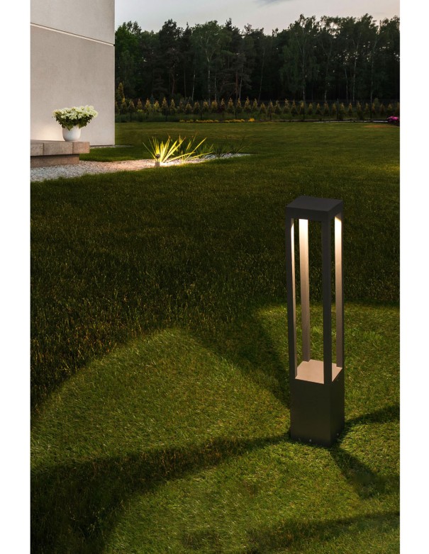 Baliza Alta Exterior Gris 4 Caras