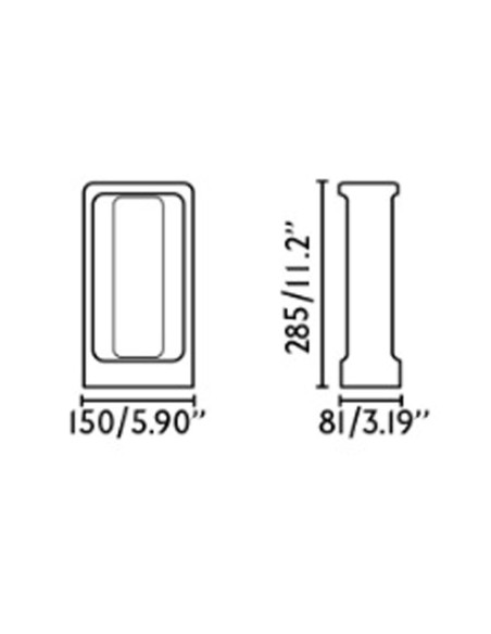 Balizas Led de Cemento Gris 28.5 CM