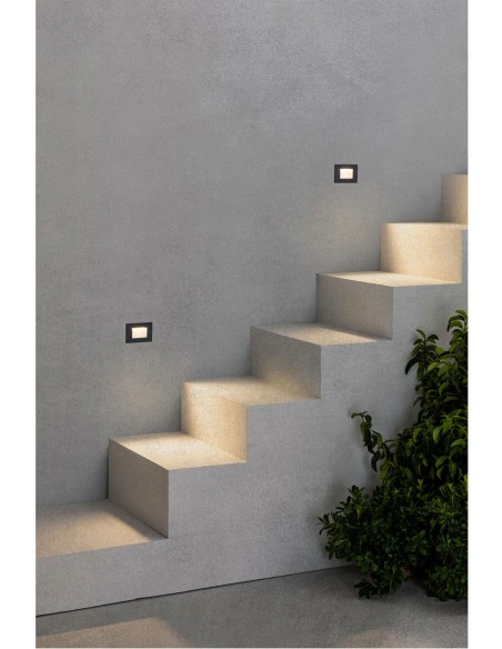 Empotrable Pared Exterior Gris Oscuro