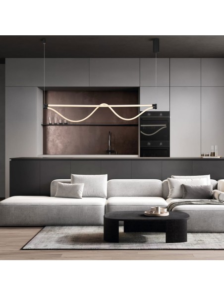 Fugaz Lámpara Alargada Led Negro Mantra