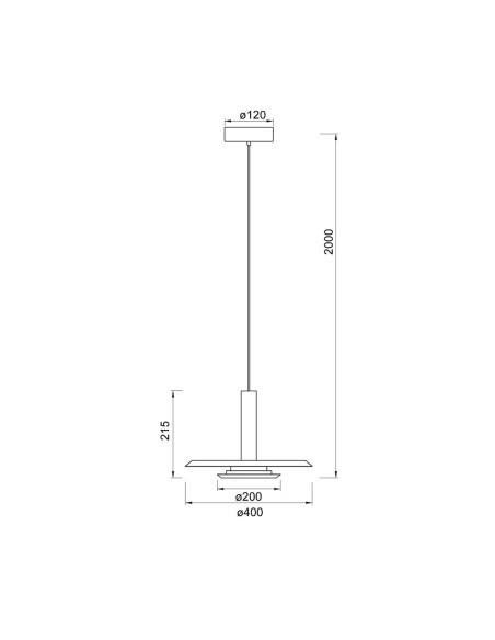 Tina Lámpara Colgante Led Blanco y Negro Mantra