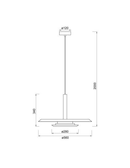 Tina Lámpara Colgante Mantra 56 CM