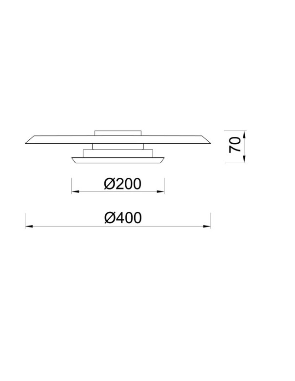 Tina Plafón Mantra 40 CM Blanco y Negro