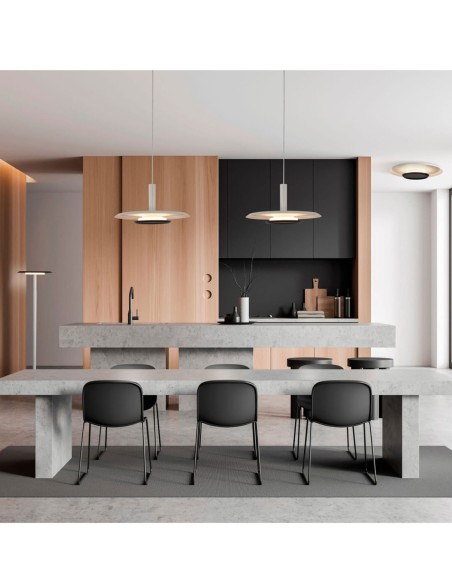 Tina Plafón Mantra 40 CM Blanco y Negro