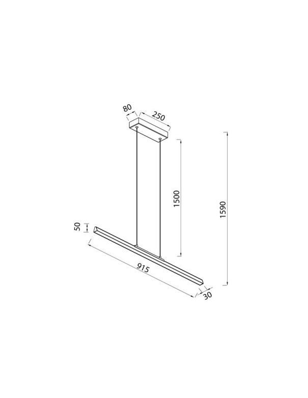 Lámpara Mantra Lineal 91.5 CM Blanca