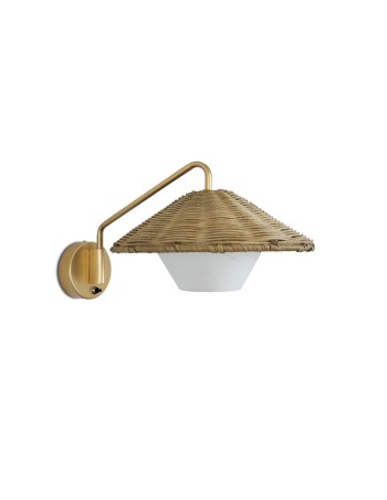 Aplique de pared articulado ratán