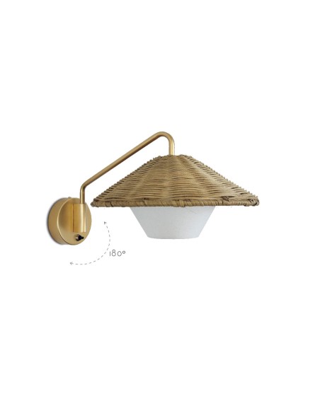 Aplique Ratán Articulado con Interruptor