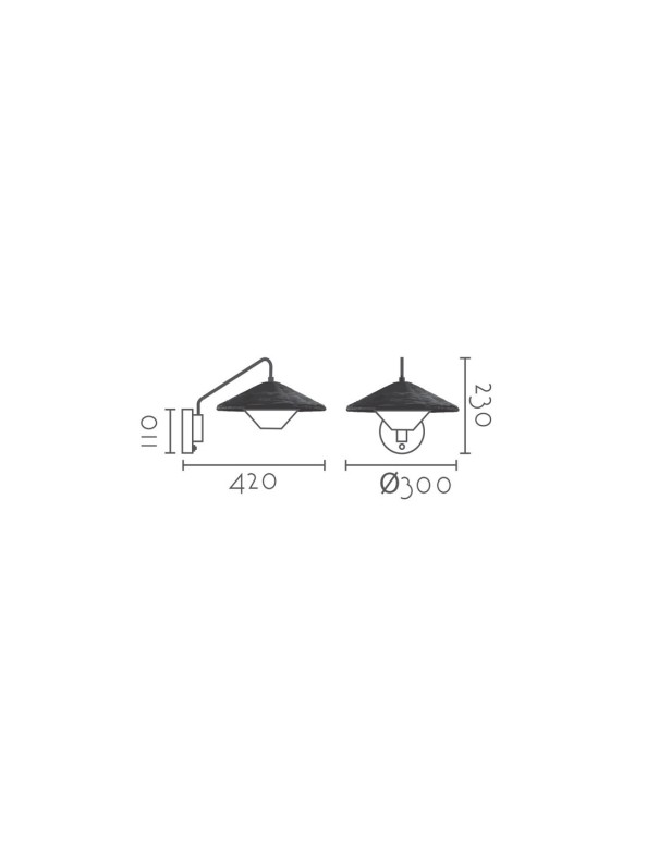 Aplique Ratán Articulado con Interruptor