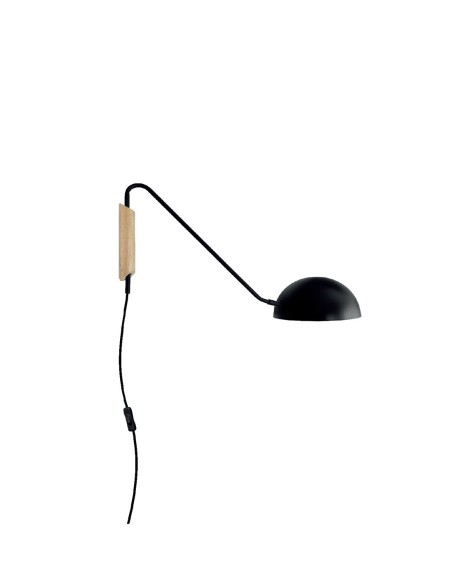 Aplique tipo flexo de madera y metal